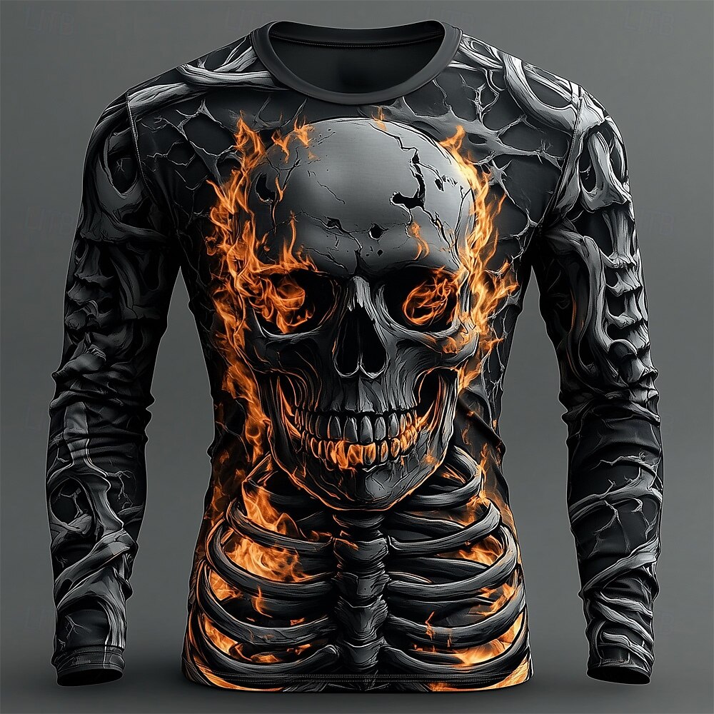 Camiseta Masculina de Manga Lo - Men'S Spring Fashion avaliação e preço