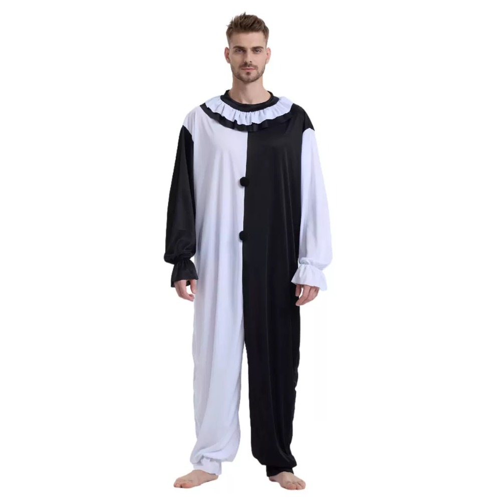 Fantasia de Cosplay de Palhaço - Mens Fashion Jumpsuit avaliação e preço