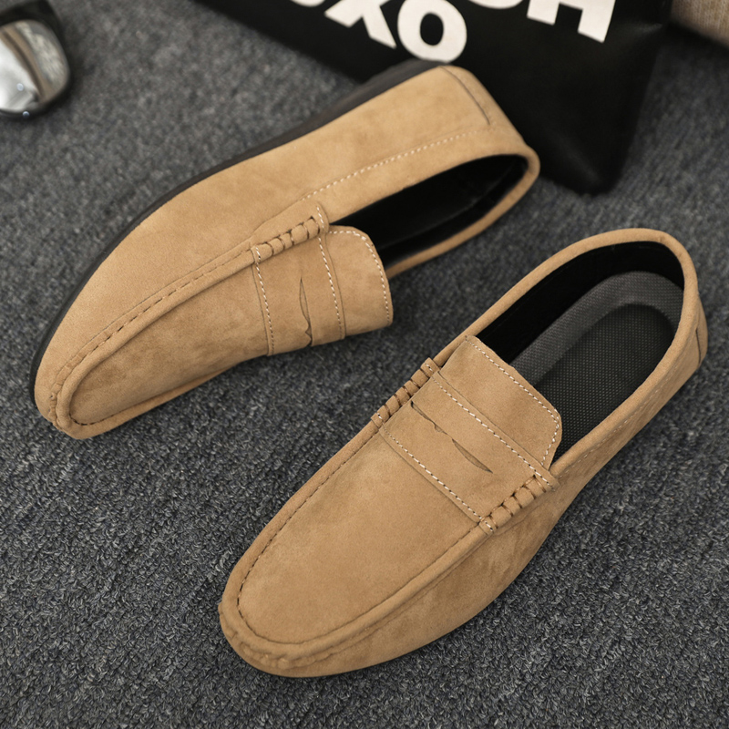 Mocassins masculinos de lona l - Suede Loafers Men avaliação e preço