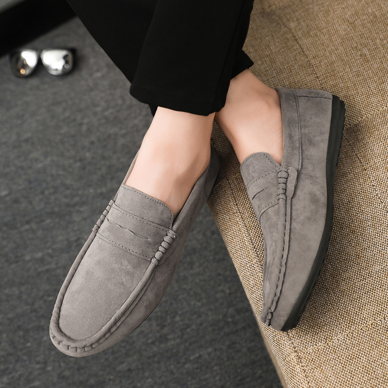 Mocassins masculinos de lona l - Suede Loafers Men avaliação e preço